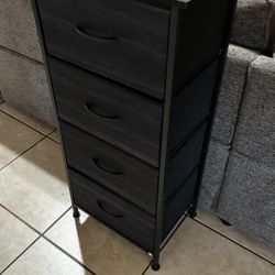 Black 4 Drawer Dresser ( Fabric)
