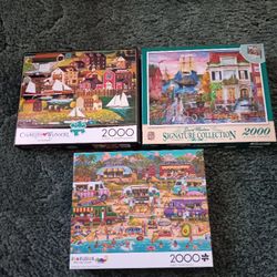 Have 3 Puzzles 2000 Piece For Sale 