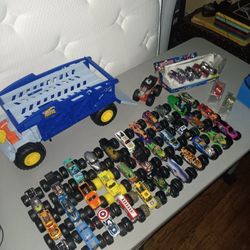 Monster Trucks (33) Plus Rhino Rig Carrier and Free Gift.