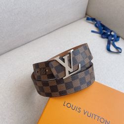 LV Checkered Belt