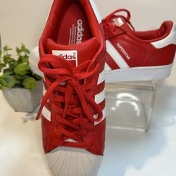 Adidas Original Superstar Red & White 2016 shoes BB2240 Sneaker men's size 10