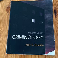 Criminology By Conklin
