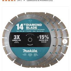 14 in. Segmented Rim Diamond Blade for General Purpose (3-Pack)   