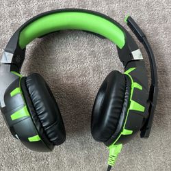 Run Mus K2 Pro Green Gaming Headset