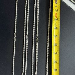 Brand New Ropes,925 Sterling Silver.