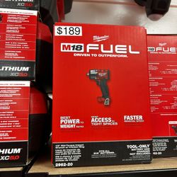 Milwaukee M18 Fuel 1/2” Mid Torque Impact Wrench Tool Only 