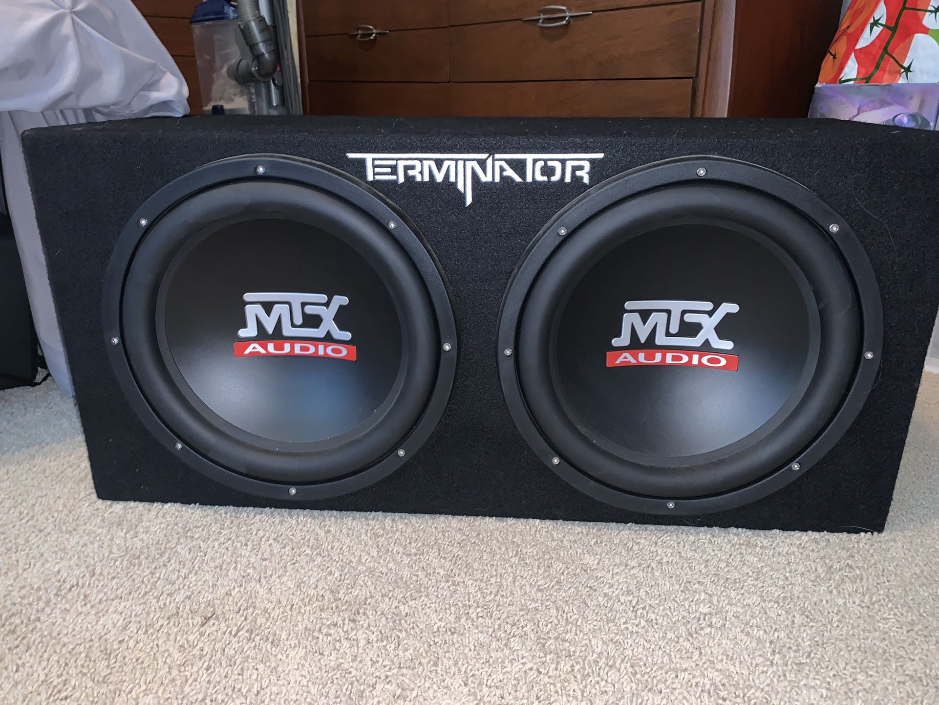 MTX Terminator 2 12 inch sub And 1600 watt Boss audio amp