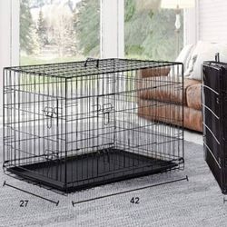 “Best Pet” - Dog Crate - 42” Inches - Black - Foldable - Large Breeds