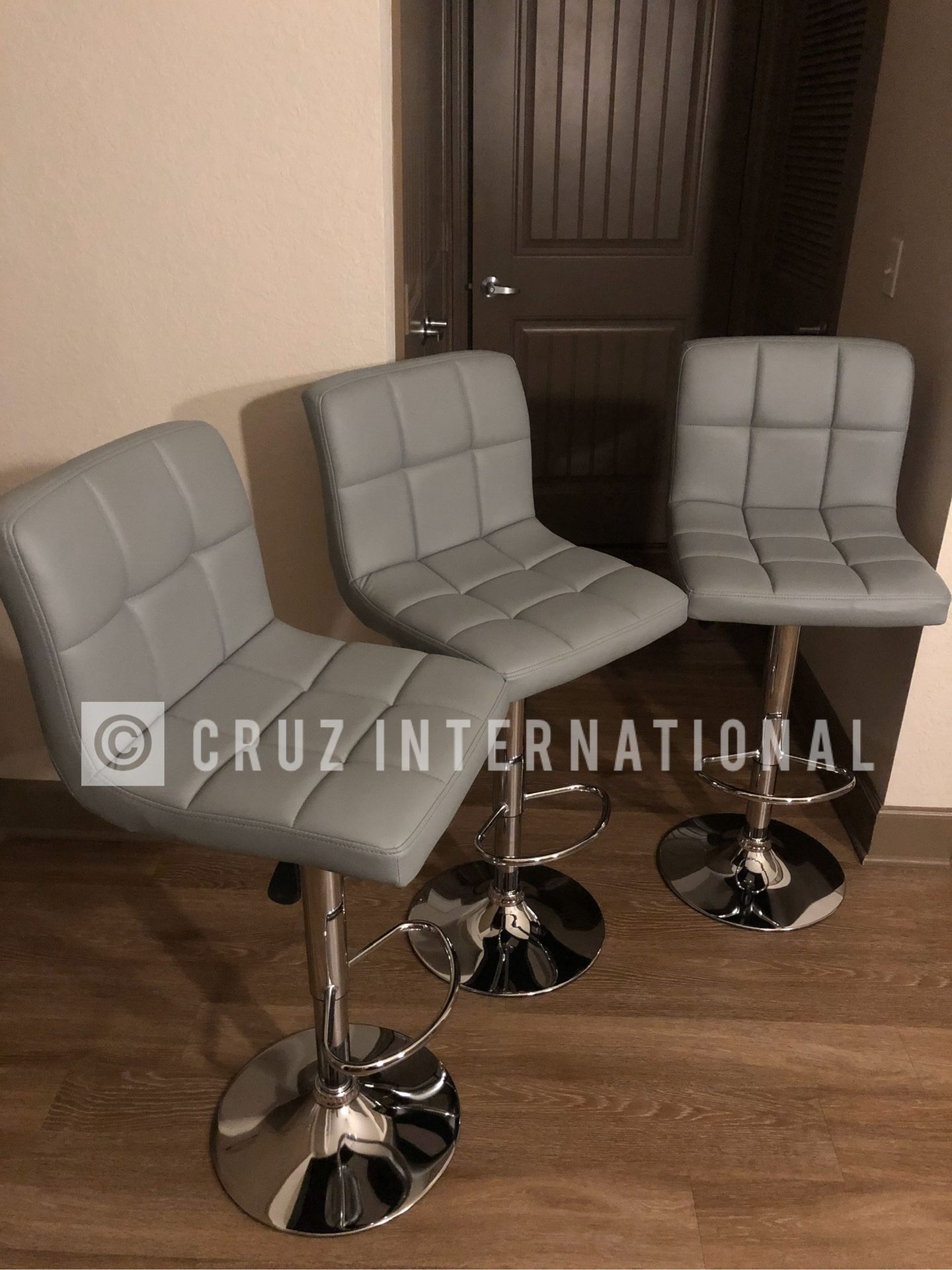 New 3 gray stools.