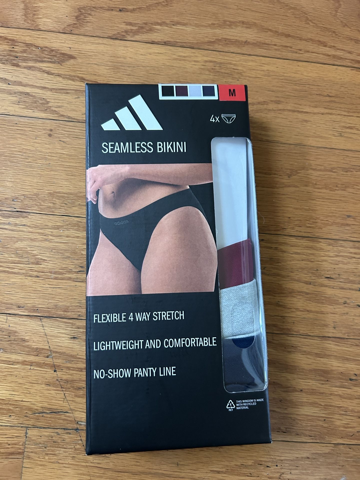 NWT Adidas women seamless bikini underwear 4 packs Size M