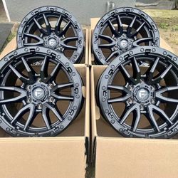 17”FUEL REBEL 6 WHEELS IN STOCK FOR ALL VEHICLE APPLICATIONS 1000$ SET OF 4