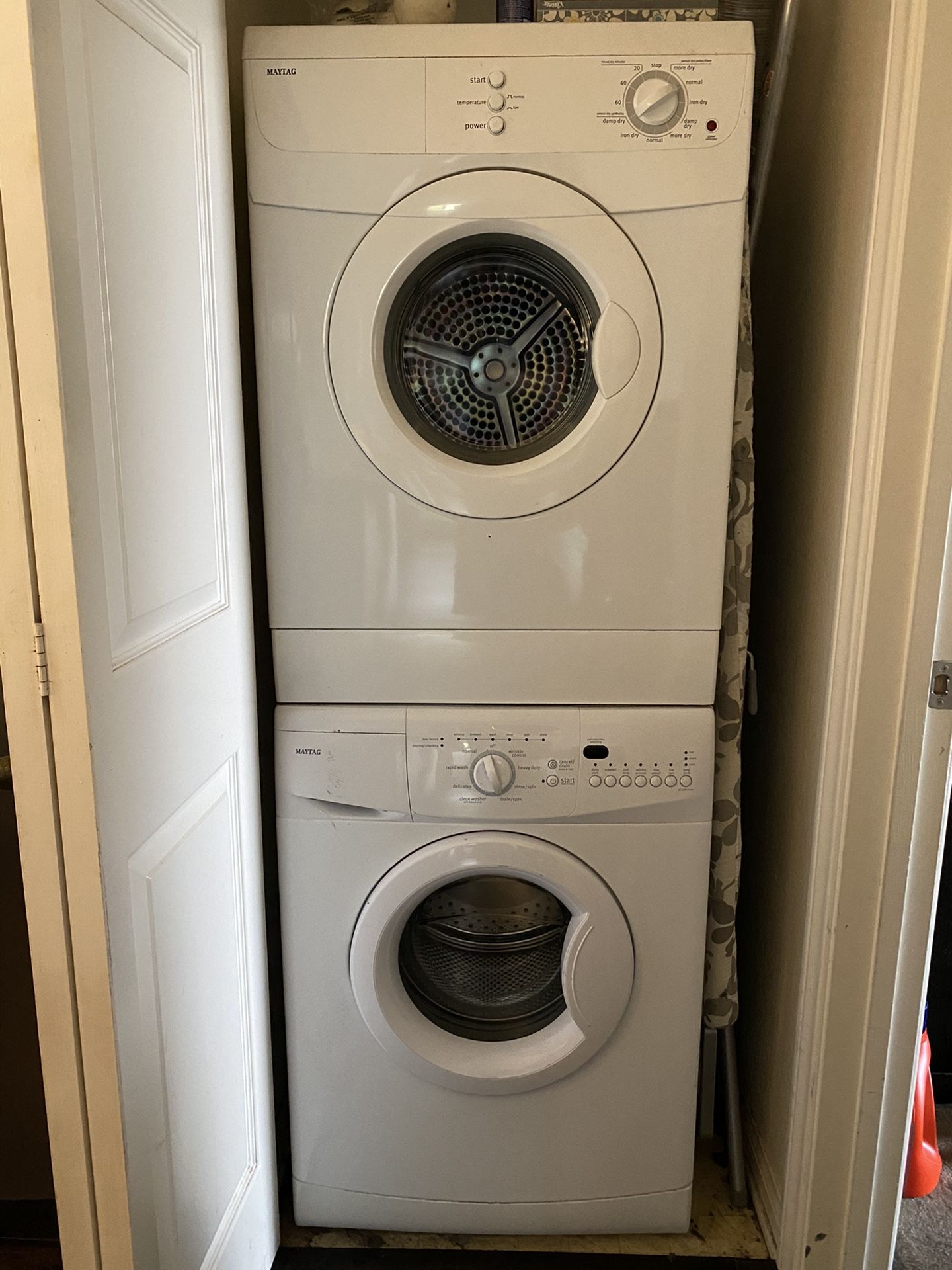 Maytag Front Loading Compact Washer and Dryer w Stacking Kit