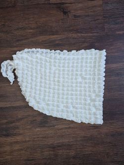 White Waffle Knit Bikini Bottom