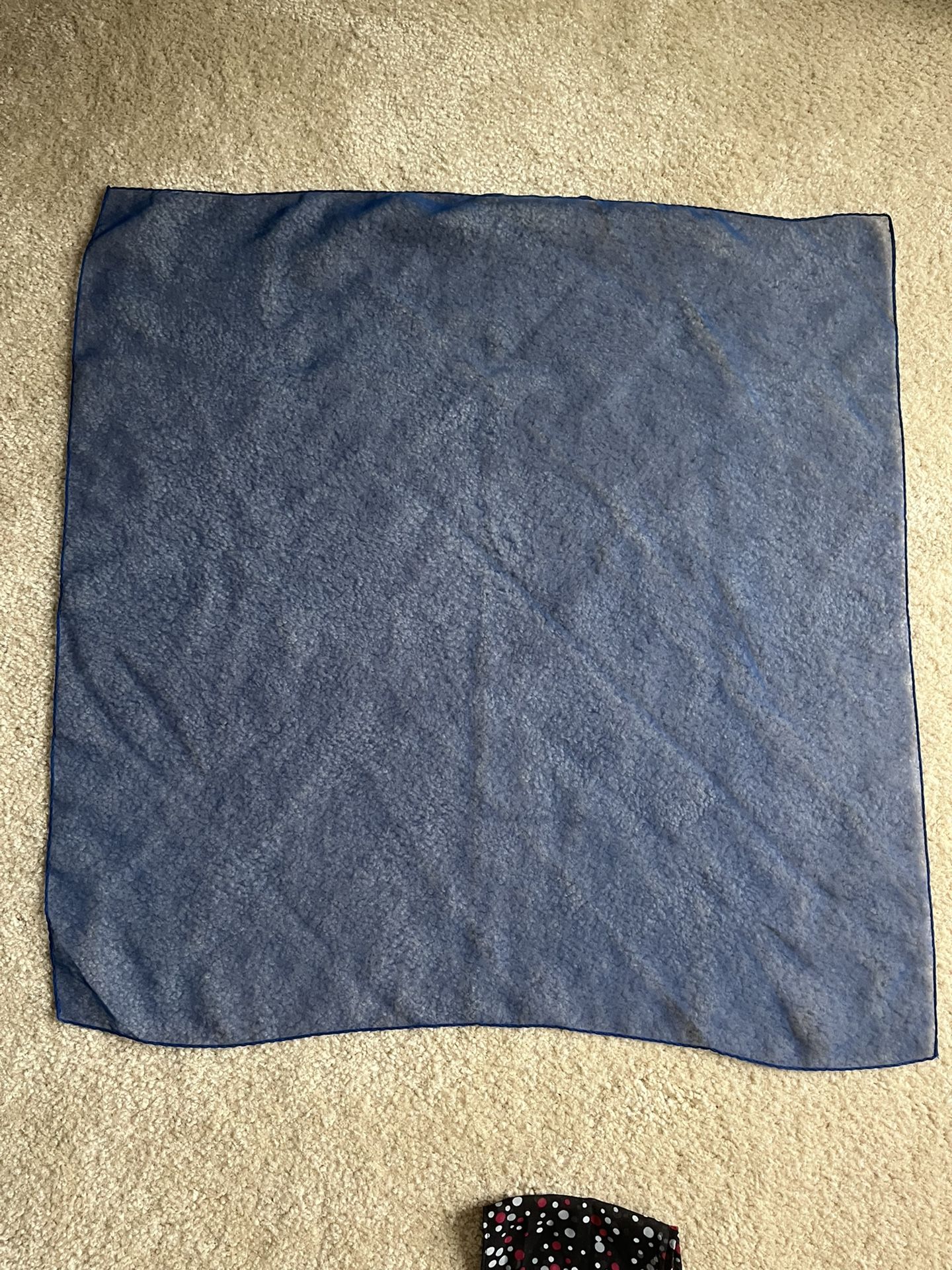 Blue Sheer Square Scarf 27x27”