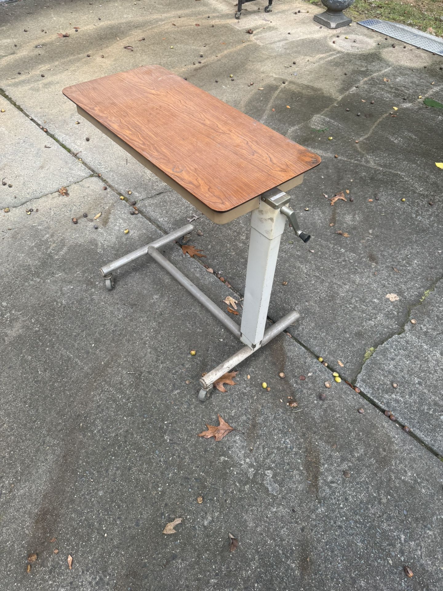 Mid Century Hill-Roy Rolling adjustable Height table Cart. I Used For A Miter Saw