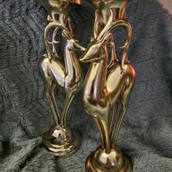 Beautiful 15" Tall Candle Reindeer Holders