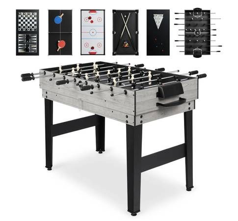New 10 in 1 Combo Game Table Set Hockey Foosball Pool Shuffleboard Ping Pong Chess Checkers Bowling