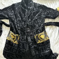 Black And Gold Versace Robe Size Small Dont Want It No Mor 