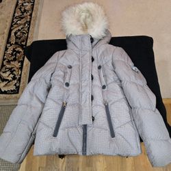 Girls London Fog Houndstooth print Winter Parka