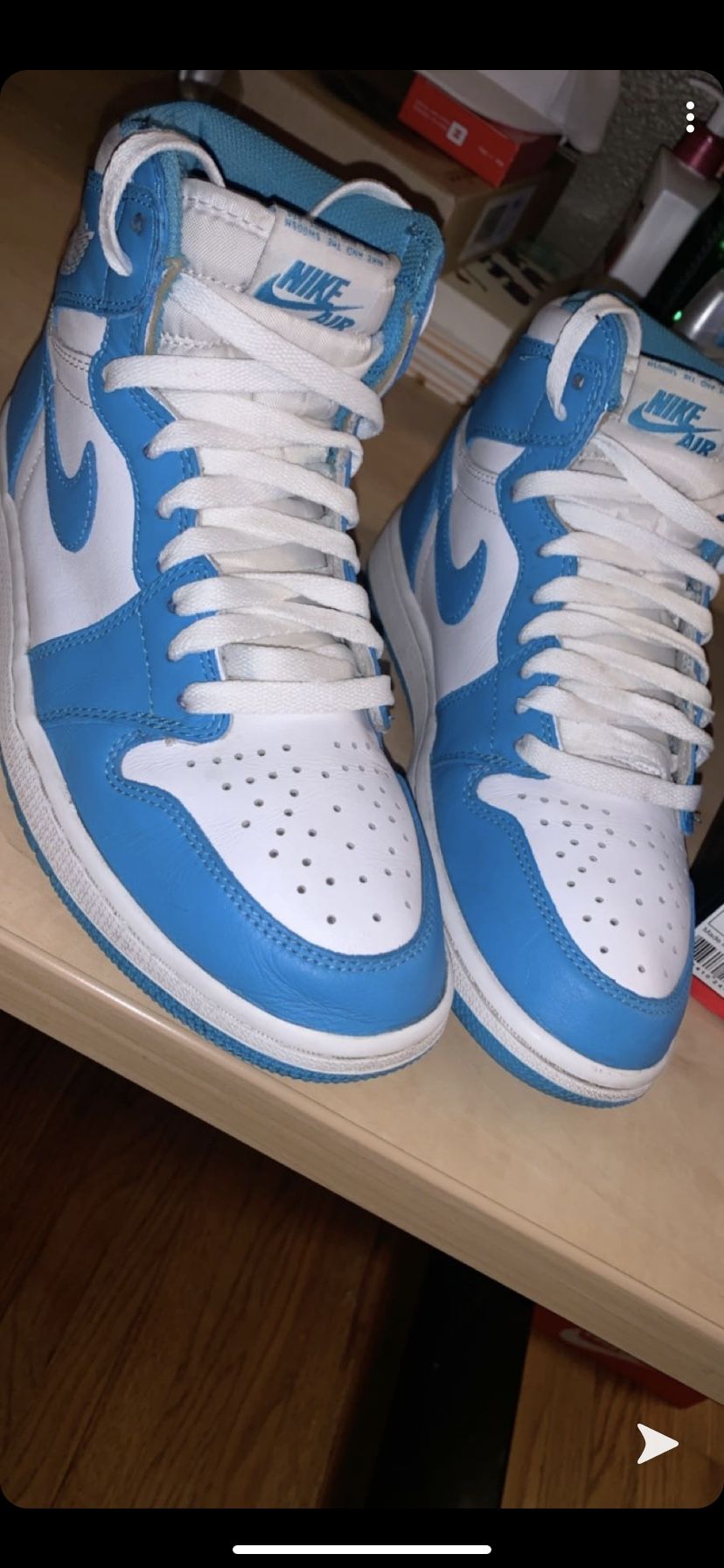 UNC Jordan 1 size 8.5