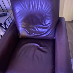 Brown Leather Recliner 