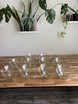 Clear With Gold Serving Bowls 