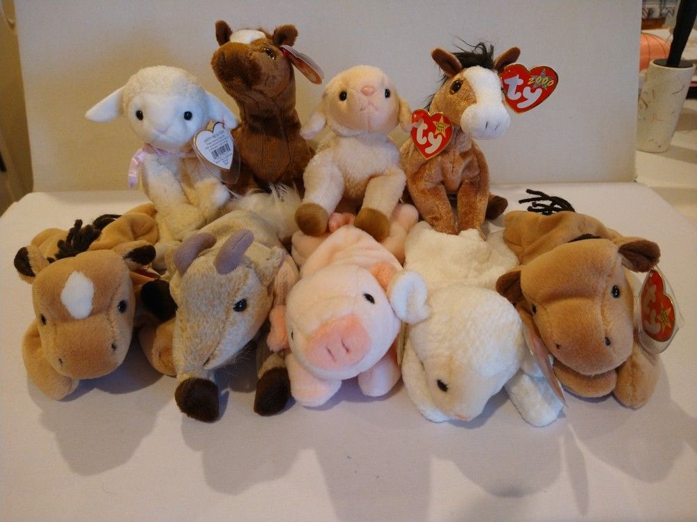 Ty Beanie Babies--2nd Set Farm Animals $5 each