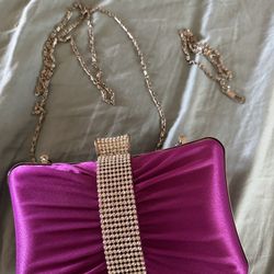 Evening Purse- Purple With Two Lengths Of Straps