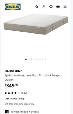 Ikea queen firm mattress
