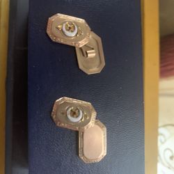 Shriner Masonic Symbol Men’s 10k Gold Cufflinks