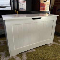 White Storage Chest Bench 