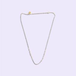 Gold Filled Faux Pearl & Marcasite Stone Necklace.