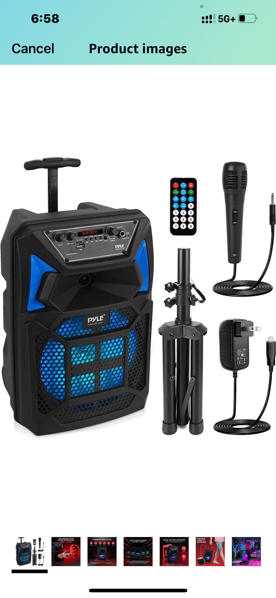 Pyle Portable Bluetooth PA Speaker System - 400W Outdoor Bluetooth Speaker Portable PA System w/Microphone in, 