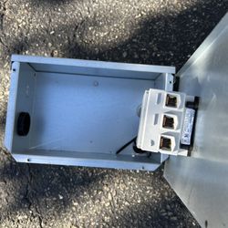 A factory disconnect switch box for a Rheem