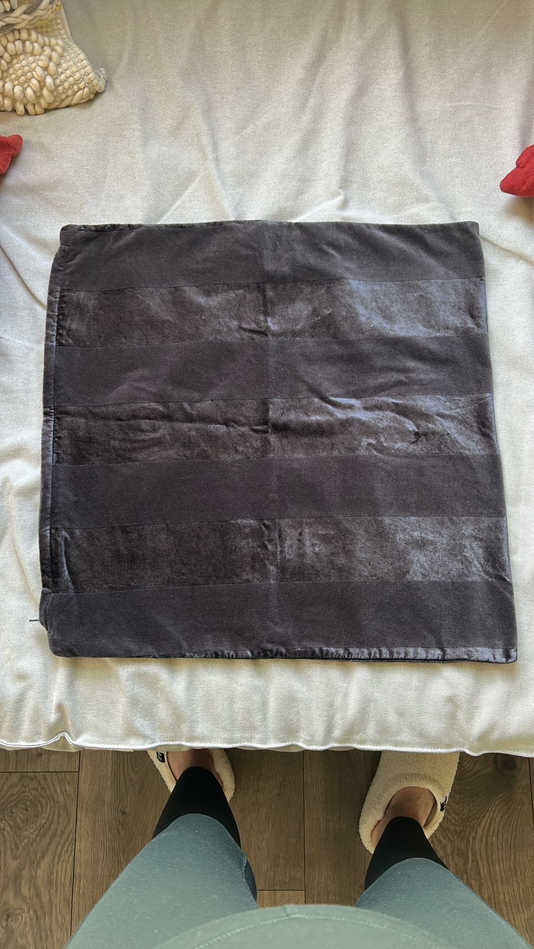 2 Soft Black Decorative Cushions Covers
