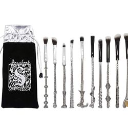 10 PCS Harry Gifts Potter Makeup Brushes Wand Brushes Set for Foundation Blending Blush Concealer Eyebrow Face Powder
