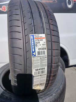Tesla Tires New 275 45R20 Michelin EV Silence Trac with foam $870 set of four install mount and balance 👌