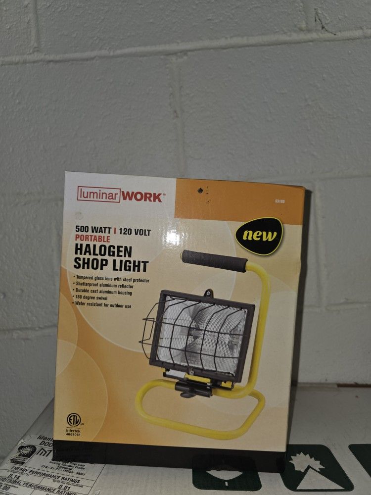 1121 Luminar Work Halogen Shop Light 500 Watt 120 Volt ITEM 66433