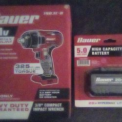 Bauer Impact Wrench  &  Battery 
