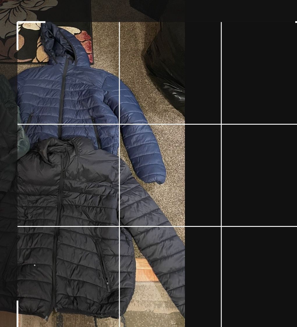 Light Weight Mens / Teen Puff Jackets Set of 2