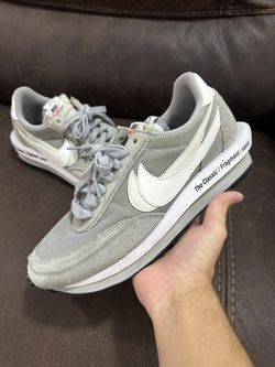 Nike x Fragment x Sacai LDV Waffle Light Smoke Grey Size 9M / 11W (Used)