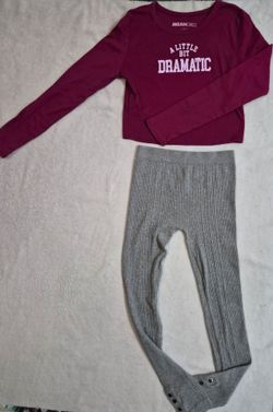Free People M/L Leggings & NWOT Mean Girls Crop Top L Set
