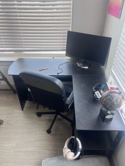 Black Corner Desk