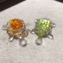 Lenox Glass Turtle Figurines 