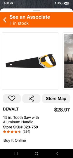 Dewalt 15" Hand Saw Brand new (Price Is Firm)