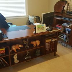 Desk and side. Like new