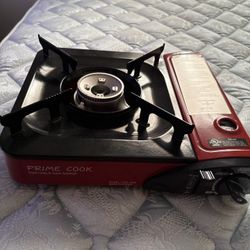 Prime Cook Portable Butane Gas Stove – Single Burner Camp Range