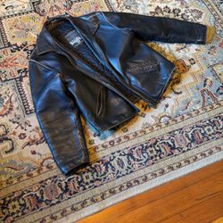 Large, Heavy, Leather Motorcycle Jacket