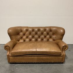 Restoration Hardware, Churchill Leather Sofa 