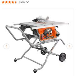 Ridgid Table Saw With Stand 10 In 